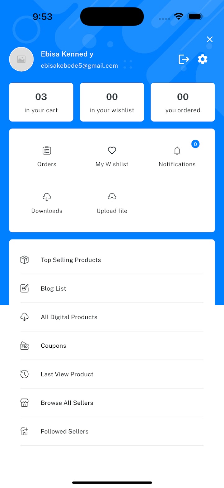Enova Mart customer app Product detail view