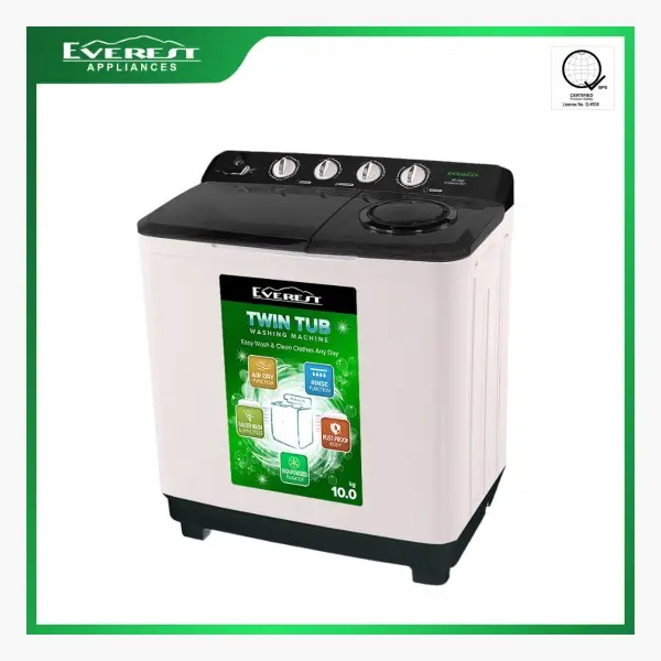 Everest Twin-Tub Washing Machine 9kg