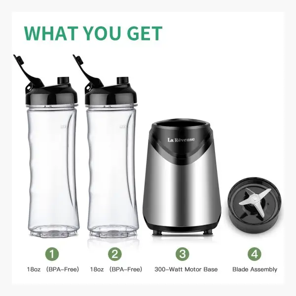 Portable Smoothie Blender with Two Jars